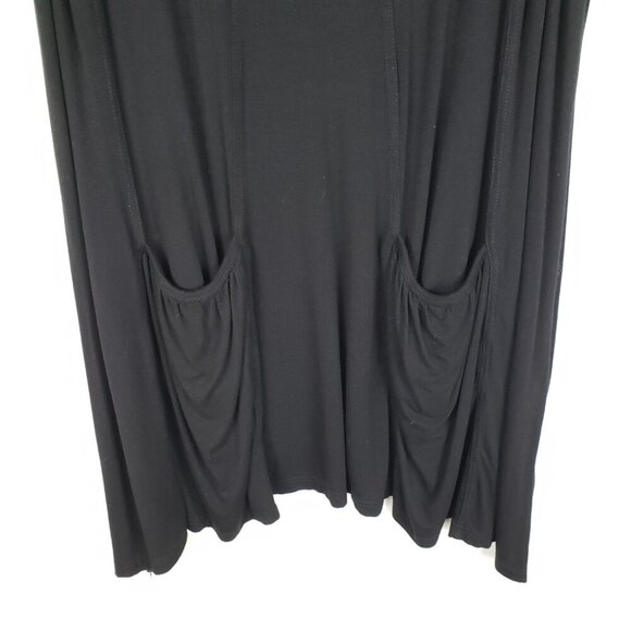 Heartstring Tunic Sleeveless Pocket Top Black Lagenlook Womens Size Large - Picture 4 of 8